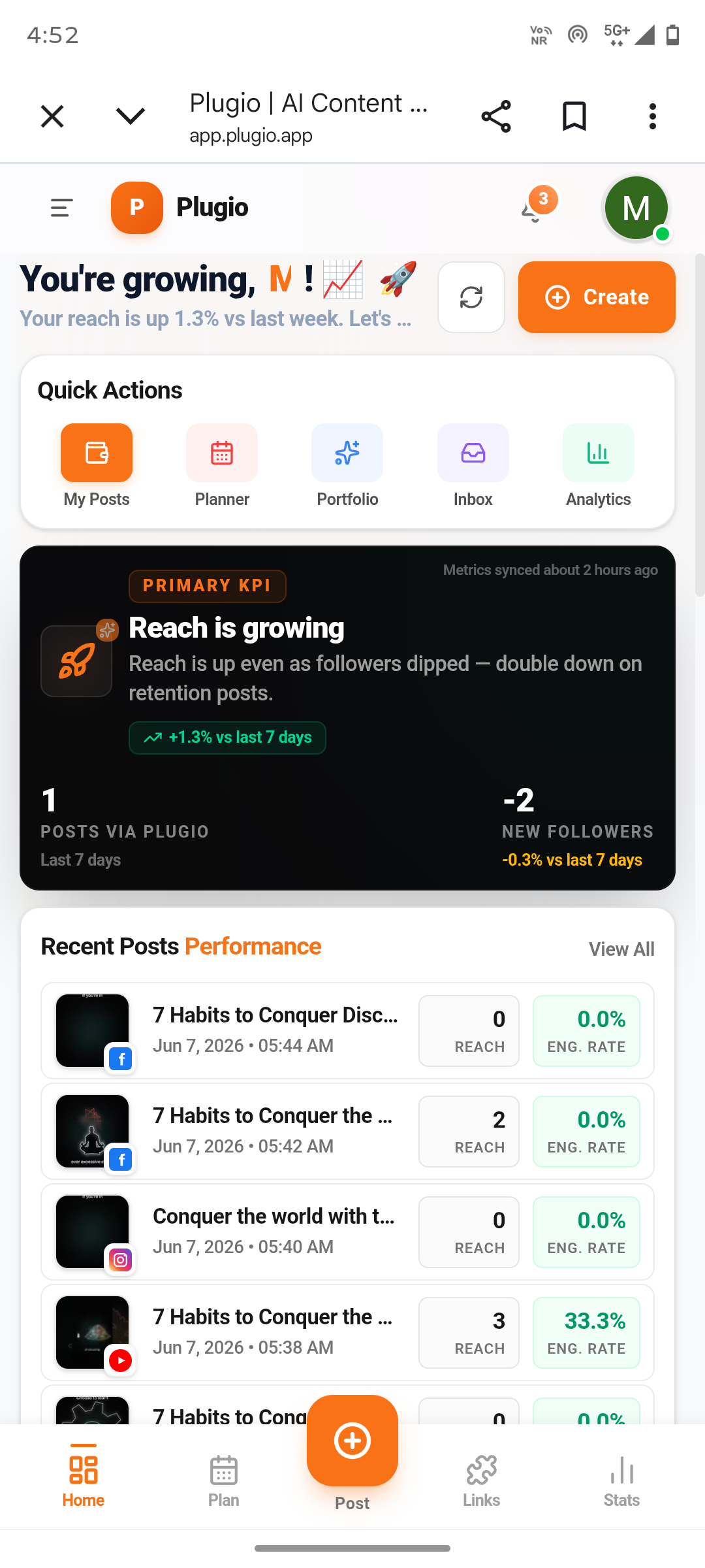 Plugio Mobile View